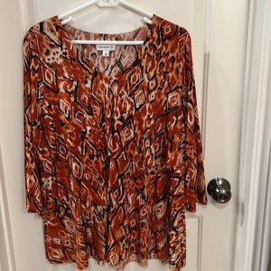 Susan Graver designed three tier, embellished top/blouse.